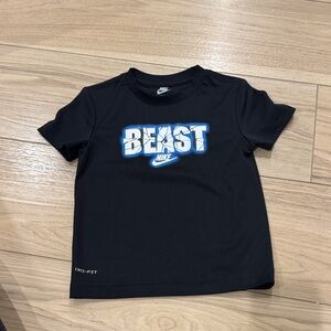 Nike Kids Black and Blue 'Beast' Graphic Tee